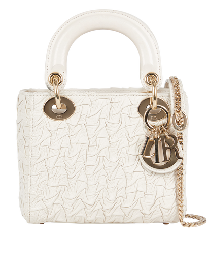 Ruched Mini Lady Dior, front view